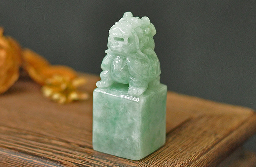 緬甸玉龍龜神獸印章-編號11刻印章店