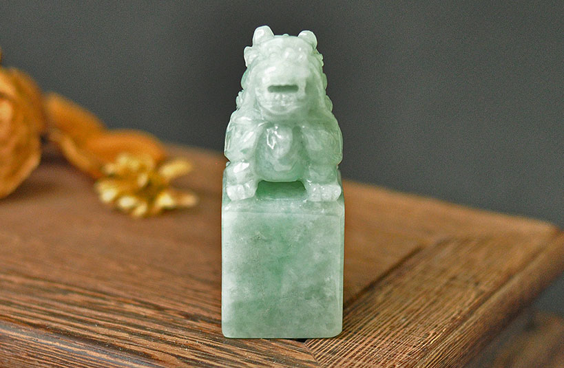 緬甸玉龍龜神獸印章-編號11刻印章店