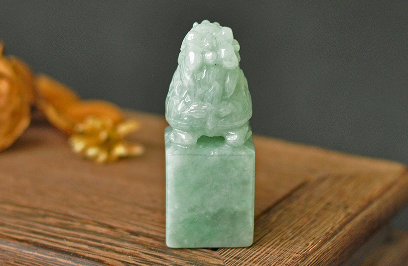 緬甸玉龍龜神獸印章-編號11印章