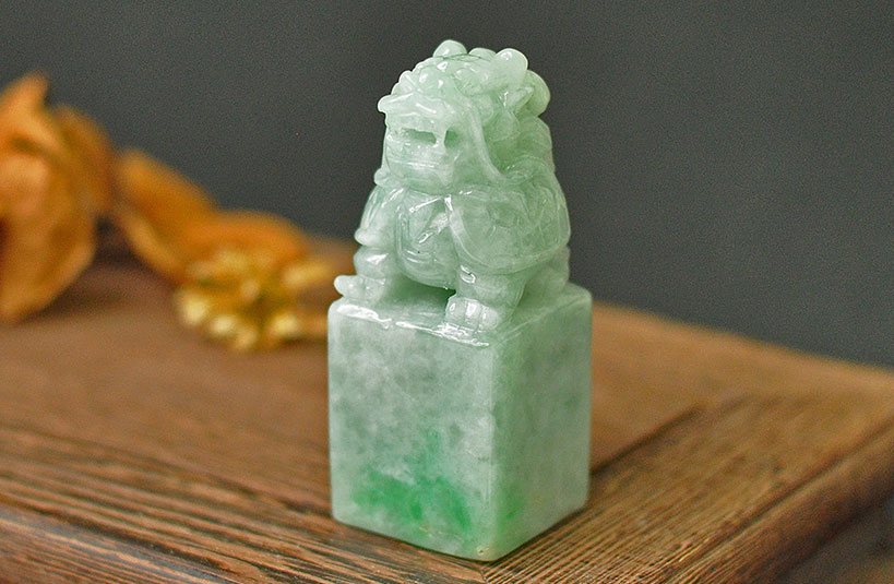 緬甸玉龍龜神獸印章-編號12刻印章店