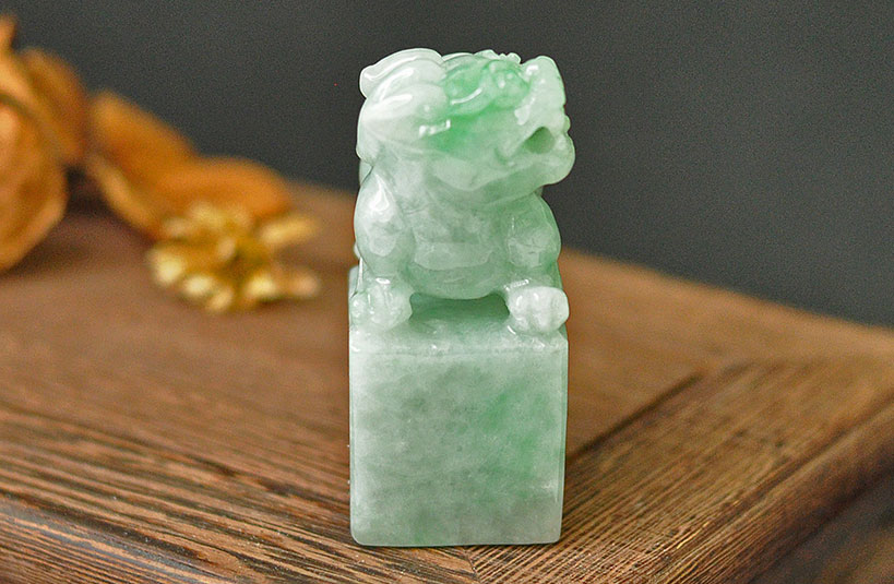緬甸玉獅子神獸印章-編號13印章材質