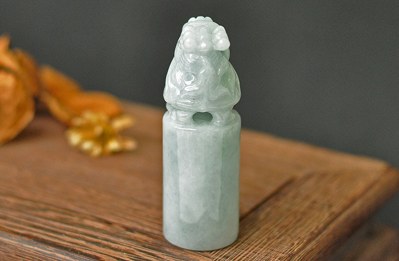 緬甸玉龍龜神獸印章-編號14印章