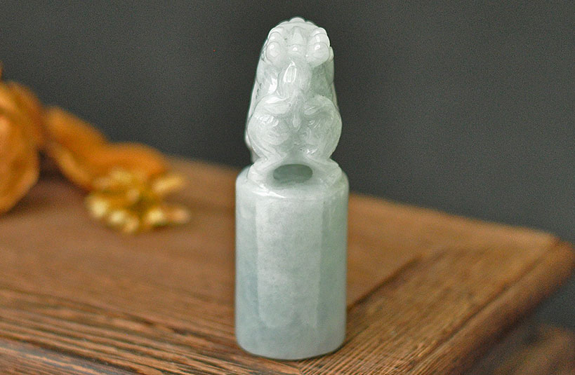 緬甸玉麒麟神獸印章-編號15印章