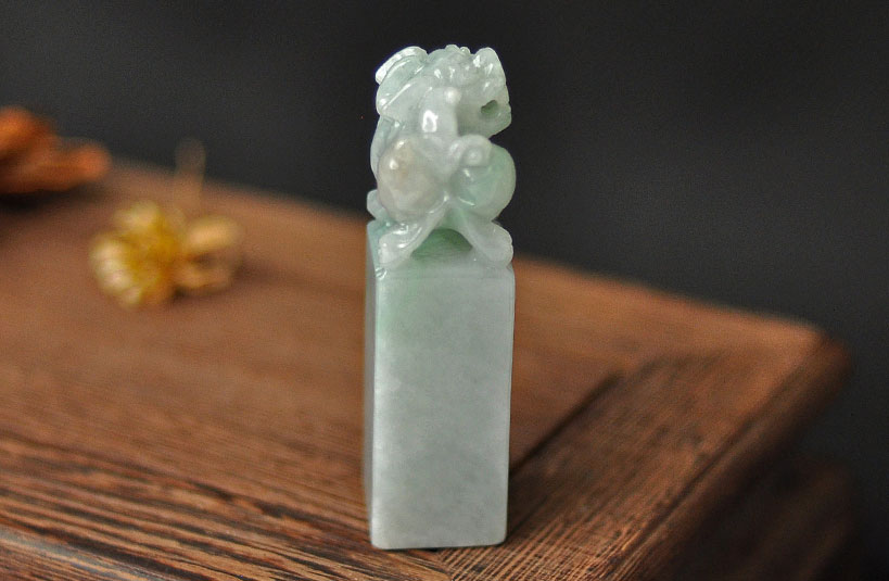 緬甸玉獅子神獸印章-編號16印章材質