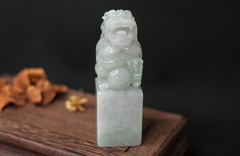 緬甸玉龍神獸印章-編號19刻印章