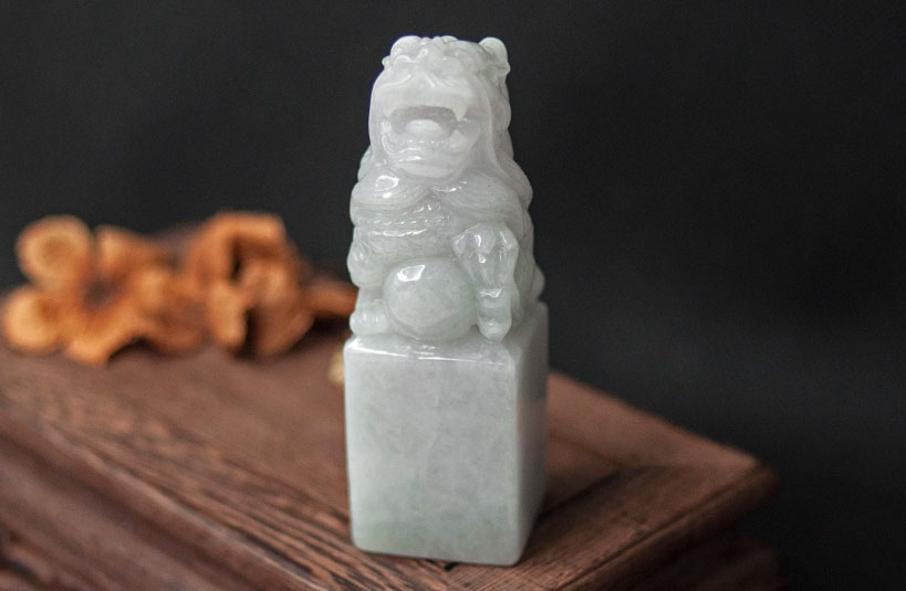 緬甸玉龍神獸印章-編號19印章