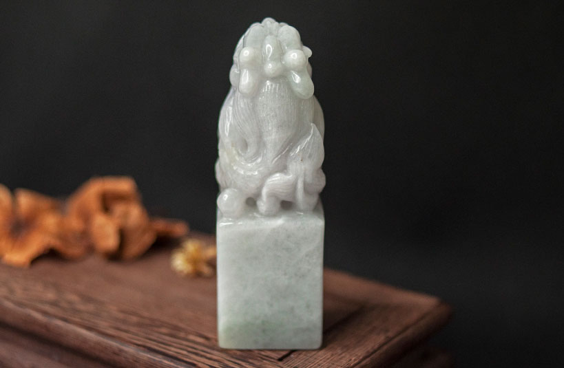 緬甸玉龍神獸印章-編號19印章材質